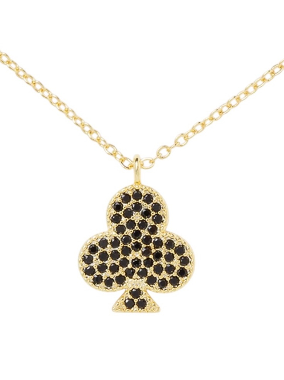 Amanda Blu Black Club Allover Cubic Zirconia Rhinestone 18K Dipped Gold Necklace